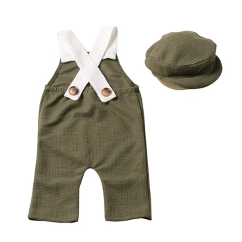 Реквизит для фотосессии новорожденных, шляпа и штаны, униформа для малышей 90-х, косплей-костюм, костюм для позирования P31B