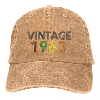 Застиранная мужская бейсболка Винтажные классические ковбойские кепки Trucker Snapback, папина шляпа, 1963 года выпуска, шляпы для гольфа