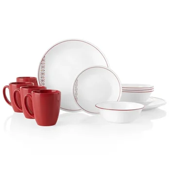 ® Fusion Chili, 16 шт., красный, Набор посуды для здоровья и безопасности