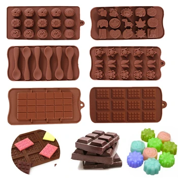Силиконовая форма для шоколада с антипригарным покрытием, инструменты для украшения кондитерских изделий, Самодельные 3D кондитерские изделия, свеча, форма для мыла и льда