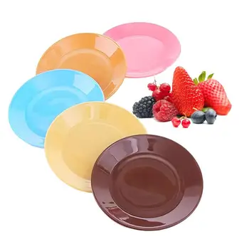 Десертные тарелки Многоразового использования 5шт Красочное блюдо для еды Кухонные принадлежности для закусок Фрукты Овощи Многоцелевые тарелки для варенья