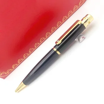 Высококачественные шариковые ручки серии Ct Santos Классический черный, серебристый, Золотой зажим для письма Подарочные канцелярские принадлежности