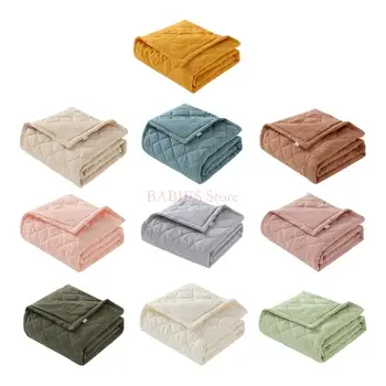 Универсальное хлопковое детское одеяло C9GB, легкий и дышащий чехол для детских кроваток и колясок