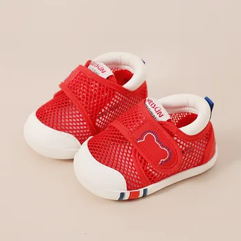 Baby 2023 Новая Повседневная Сетчатая Обувь Для малышей, Обувь Для мальчиков, Мягкая Противоскользящая Детская Обувь Baotou, Дышащие Тонкие Туфли Для Новорожденных, Bebê