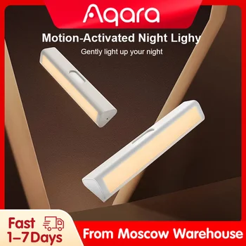Aqara Индукционный светодиодный ночник Магнитная установка с датчиком освещенности человеческого тела для прикроватной тумбочки Xiaomi Smart Home у прохода