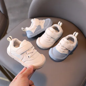 Детские кроссовки 0-3 лет, Мягкая Гибкая Белая обувь для малышей, Первые ходунки для новорожденных, Повседневная Спортивная обувь Унисекс для маленьких мальчиков и девочек