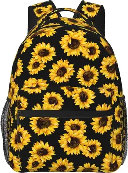Рюкзак Sunflower для женщин, мужчин, Прочный рюкзак для ноутбука, Легкий рюкзак для путешествий