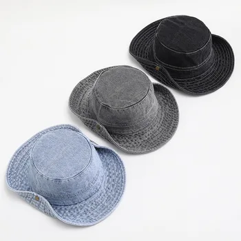 2023 Джинсы в стиле Вестерн, Ковбойская шляпа Рыбака, защита от солнца для кемпинга, пешего туризма, Женская шапка Homme Bob Homme