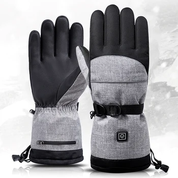 1 пара перчаток с подогревом, термоэлектрические зимние перчатки с подогревом, аккумулятор 5000 мАч, водонепроницаемый для скалолазания на открытом воздухе, пеших прогулок, катания на лыжах, езды на велосипеде