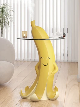 Украшение Увлажнитель Воздуха Журнальный столик Прикроватный Интересный Стеклянный столик Banana Home Гостиная Большой Творческий стол Поделки из смолы