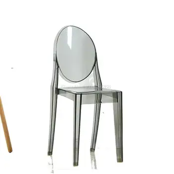 Скандинавский креативный акриловый прозрачный стул Хрустальный стул Модный гостиничный Пластиковый обеденный стул креативный стул для макияжа