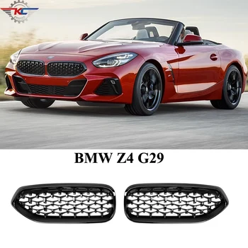 Для BMW Z4 G29 2019-2022 Решетка радиатора Переднего бампера Детали для укладки автомобилей 1 Пара Глянцевого черного ABS