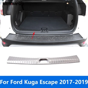 Для Ford Escape Kuga 2017 2018 2019 Внутренняя накладка на порог задней двери багажника, накладка на задний бампер, Защитная наклейка, Аксессуары для стайлинга автомобилей