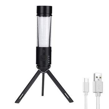 Светодиодные походные подвесные светильники 6 Режимов Походный фонарь USB Перезаряжаемый Масштабируемый Многофункциональный со Штативом Инструмент для настольной лампы на открытом воздухе