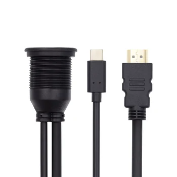 Cablecc USB-C Type-C USB 3.1 и HDMI 4K Автомобильный Удлинитель Для Скрытого Монтажа На Приборной панели