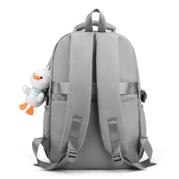Рюкзак для студентов колледжа, дорожные сумки для книг большой емкости, простые модные водонепроницаемые Многофункциональные с подвеской для занятий спортом на открытом воздухе