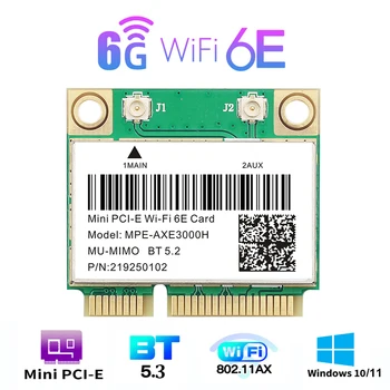 WiFi 6E AX210HMW Bluetooth 5,3 Mini PCI-E Wifi Карта Для Intel AX210 5374 Мбит/с 802.11ax 2,4 G/5G/6G WiFi 6 AX200 Беспроводной Адаптер