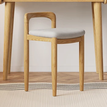 Скандинавские обеденные стулья из натурального дерева Со спинкой для спальни, стул для ресторана, Мягкая сумка-подушка, мебель для дома, универсальная сцена, стул для маникюра