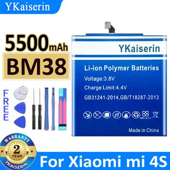 YKaiserin аккумулятор BM38 BM 38 5500 мАч для Xiaomi Mi 4S M4s Mi4S Аккумулятор большой емкости + бесплатные инструменты