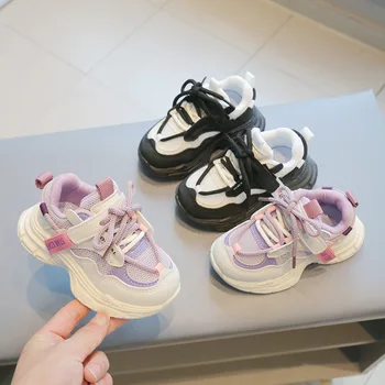 Детская обувь, сетчатые дышащие повседневные кроссовки, теннисные туфли на платформе для девочек, Нескользящие спортивные кроссовки для мальчиков, Tenis Infantil Menino