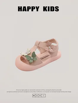 Новая детская обувь с бантом, модная обувь принцессы для малышей, дышащая обувь для малышей, противоскользящая обувь для первых прогулок на резиновой подошве