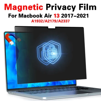 Для 2016-2021 Нового MacBook Air 13 дюймов A1932 A2179 A2337 Магнитно-Адсорбционный Фильтр Конфиденциальности Экранирует Защитную пленку