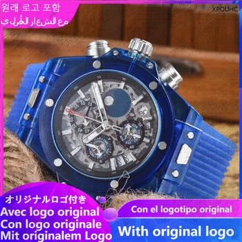 Мужские часы XPOUHC 904l Кварцевые часы из нержавеющей стали 45 мм-HB