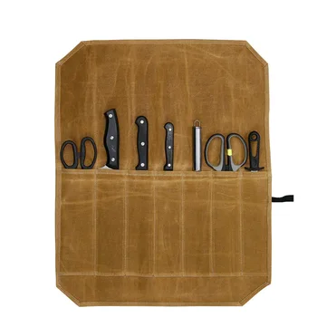 Высококачественная кухня для пикника устойчивый к царапинам влажный вощеный холст удобная сумка для хранения ножей