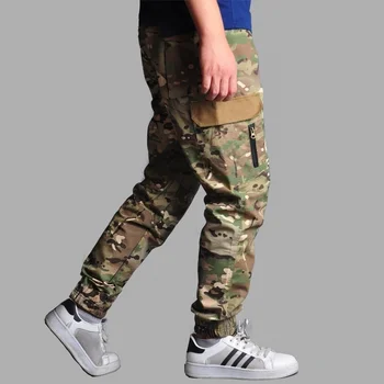 Демисезонный мужской камуфляжный комбинезон Army Fan Combat Training Тактические брюки Карго Для спорта на открытом воздухе Тонкие брюки в стиле милитари