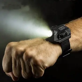 Супер Яркие часы Фонарик Свет Электронные часы Спорт на открытом воздухе USB Перезаряжаемые наручные часы Браслет Свет IP65 Водонепроницаемый