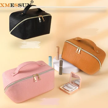XMESSUN, Новая косметичка большой емкости 2023, Модная женская Портативная сумка для хранения туалетных принадлежностей, косметичка из искусственной кожи A407