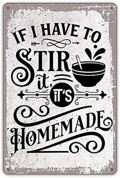 Забавная кухонная цитата Если мне нужно что-то размешивать, то это Самодельная Металлическая жестяная вывеска, настенный декор, ретро кухонные таблички с надписями