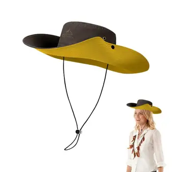 Женская широкополая шляпа, солнцезащитные шляпы для женщин, широкие поля, Легкая защита от солнца С ветрозащитной веревкой Для