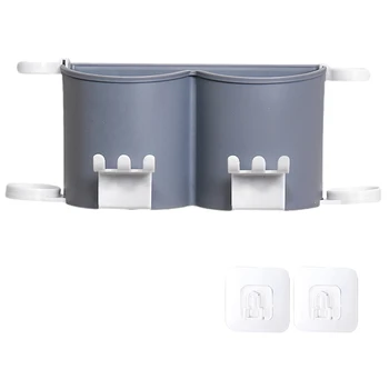 Удобный электрический настенный держатель для зубной щетки Простота установки Сохранение чистоты Экономия места в ванной Комнате Клей на обратной стороне Многофункциональный