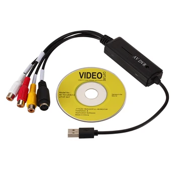Карта видеозахвата USB 2.0 Портативный адаптер RCA-конвертера для DV/Hi8/VHS TV DVD