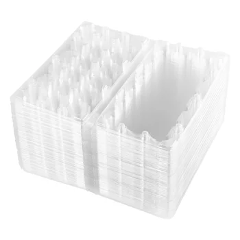BESTONZON 50 Шт 18 сеток Коробка для хранения перепелиных яиц Пластиковый Прозрачный Держатель для дозатора яиц Чехол для холодильника Коробка для защиты яиц