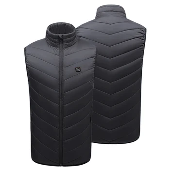 Мужская электрическая термокуртка, перезаряжаемая зимняя обогревающая куртка, инфракрасное углеродное волокно, 3 уровня нагрева для занятий спортом, охоты, пеших прогулок
