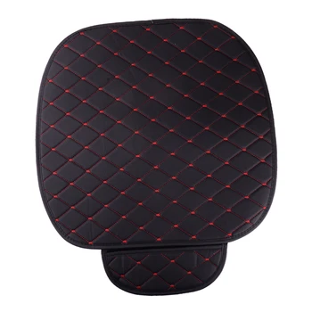 Защитная накладка для переднего сиденья автомобиля, Коврик, подушка, Универсальная Черная Искусственная Кожа