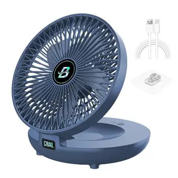 Настольный вентилятор Складной вентилятор Вентилятор циркуляции воздуха с регулировкой на 90 оборотов с регулируемым ветром для увеличения потока воздуха для кухни, спальни в помещении