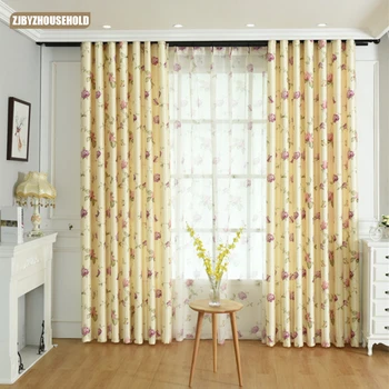 Новые шторы в цветочек для гостиной столовой спальни из однобокой бархатной ткани Плотные шторы из ткани