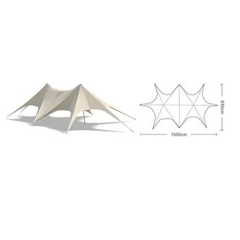 1500x830 см Открытый кемпинг Солнцезащитный козырек от ультрафиолета Непромокаемый Flysheet Открытый тент Солнцезащитная Водонепроницаемая палатка-ловушка для кемпинга