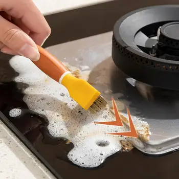 Кухонная щетка с проволочной щетиной, двуглавая щетка для газовой плиты, лопатка, мощный инструмент для обеззараживания кухонных принадлежностей, плиты