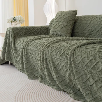 Чехол для одеяла из искусственного кашемира для дивана, Вязаный плед в скандинавском стиле, Покрывало с кисточками, Золотое одеяло для осени и зимы
