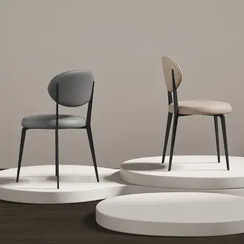Домашний современный минималистичный дизайнерский стул со спинкой во французском кремовом стиле, обеденный стол, стул для ресторана, обеденный стул