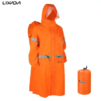 Дождевик-пончо с капюшоном для взрослых, Светоотражающая водонепроницаемая куртка-дождевик с высокой видимостью, чехол для рюкзака, дождевик для улицы