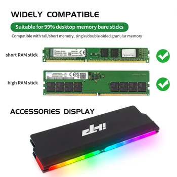 5V ARGB DDR Радиатор Из Алюминиевого Сплава Радиатор Компьютерной Памяти DDR3 DDR4 DDR5 Настольный Охладитель Памяти 600 мм Длина Провода