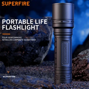 Новый мини-светодиодный фонарик SUPERFIRE S33-X мощностью 7 Вт, USB-перезаряжаемый EDC-фонарь для кемпинга, рыбалки, наружного аварийного освещения, фонарь