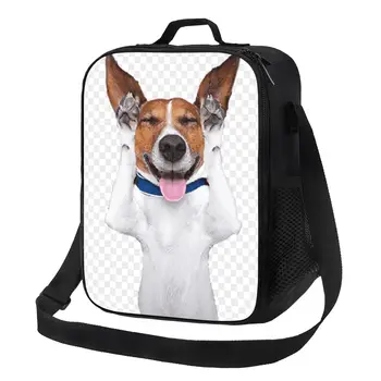 Изготовленная на заказ забавная сумка для обеда с собакой Джек Рассел Терьер, женские теплые ланч-боксы с изоляцией для детей, школьные