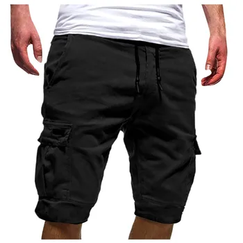 Мужские шорты для бега трусцой, спортивные шорты-карго, брюки для тренировок в стиле милитари, Летние повседневные короткие брюки с несколькими карманами