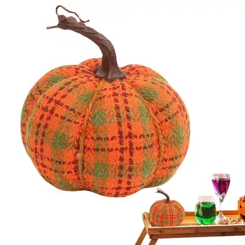 Искусственные оранжевые тыквы, Тыквы для сбора урожая, Тканевые реалистичные тыквы, поддельные тыквы для фермерского дома, декор для Хэллоуина на осень